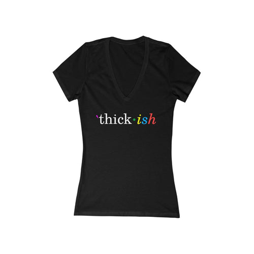 Thickish Deep V-Neck Tee (print geek)