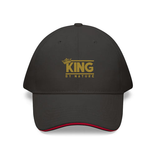 KING BY NATURE Hat(black w/ red trim)