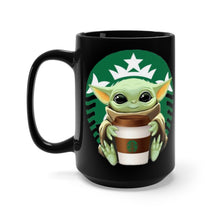 Load image into Gallery viewer, Baby Yoda Black Mug 15oz