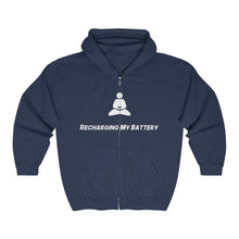 Load image into Gallery viewer, Recharging My Battery Zip Up Hoodie
