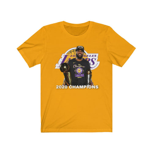 LeBron Lakers Trophies gold Unisex Tee