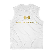 Load image into Gallery viewer, “Weighting For Results” Sleeveless Fitness T-shirt