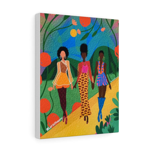 3 Black Women Canvas Wraps