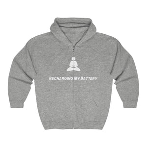 Recharging My Battery Zip Up Hoodie