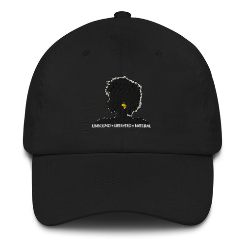 Natural Hair Dad hat (dark colors)