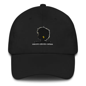 Natural Hair Dad hat (dark colors)