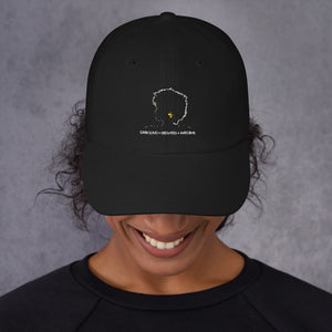 Natural Hair Dad hat (dark colors)